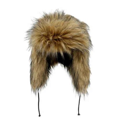 Aviator Hat with Fluffy Faux Fur