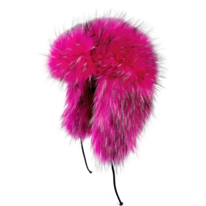 Aviator Hat with Fluffy Faux Fur - Image 6