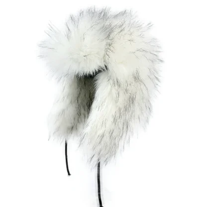 Aviator Hat with Fluffy Faux Fur - Image 9