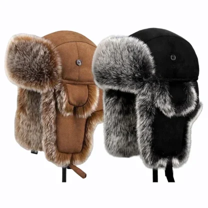 Faux Fur Trapper Hat with Ear Protectors - Image 2