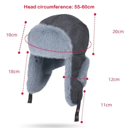 Snap Button Ear Flap Trapper Hat - Image 6