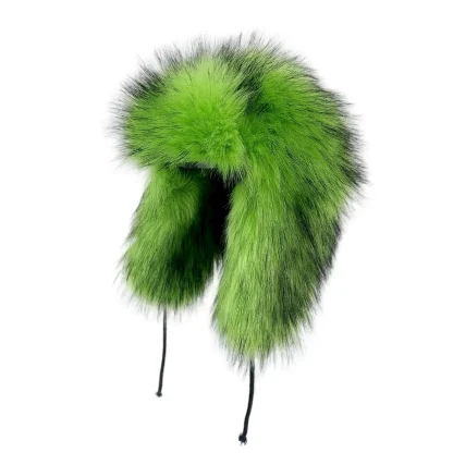 Aviator Hat with Fluffy Faux Fur - Image 2