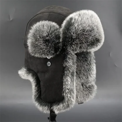 Faux Fur Trapper Hat with Ear Protectors - Image 9