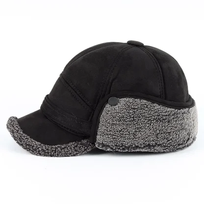 Aviator Hat with Snap Button Ear Flap - Image 9