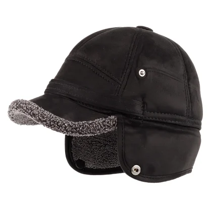 Aviator Hat with Snap Button Ear Flap - Image 3