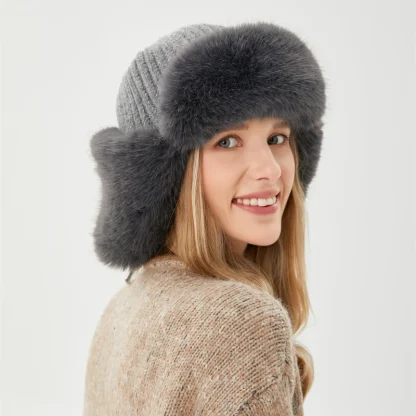 Knitted Trapper Hat for Winter - Image 9