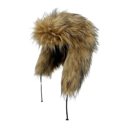 Aviator Hat with Fluffy Faux Fur - Image 4