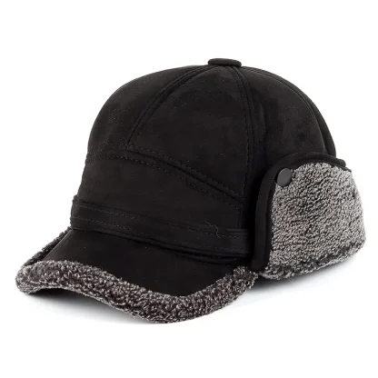 Aviator Hat with Snap Button Ear Flap - Image 8