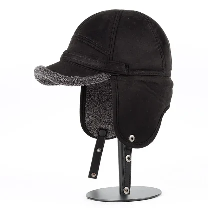 Aviator Hat with Snap Button Ear Flap