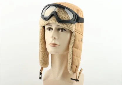 Windproof Warm Aviator Hat with Goggle - Image 14