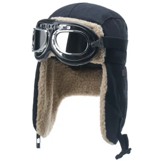 Aviator Hat with Ear Flaps and Goggles