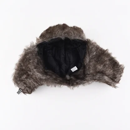 Faux Fur Ushanka with Buckled Ear Flaps - Image 4