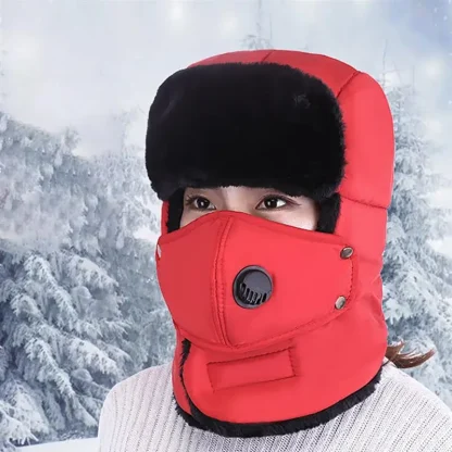 Cozy Trapper Hat with Mouth Cover - Image 2