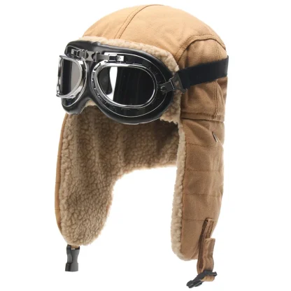 Aviator Hat with Ear Flaps and Goggles - Image 8