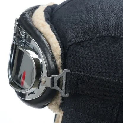 Aviator Hat with Ear Flaps and Goggles - Image 7