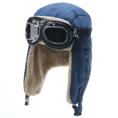 Aviator Hat with Ear Flaps and Goggles - Image 9