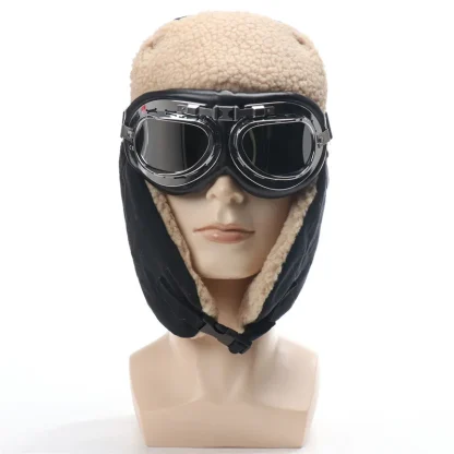 Aviator Hat with Ear Flaps and Goggles - Image 11