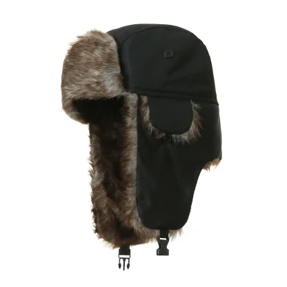 Faux Fur Ushanka with Buckled Ear Flaps - Image 9