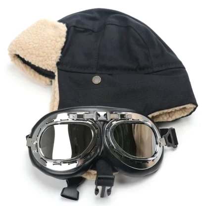 Aviator Hat with Ear Flaps and Goggles - Image 5