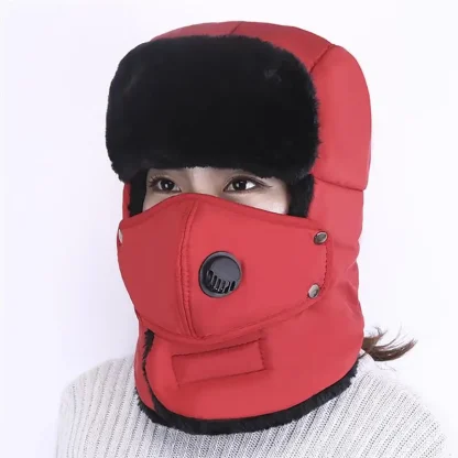 Cozy Trapper Hat with Mouth Cover - Image 3