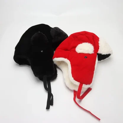 Thick Warm Trapper Hat with Lace-up - Image 14