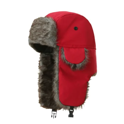 Faux Fur Ushanka with Buckled Ear Flaps - Image 7