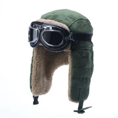 Aviator Hat with Ear Flaps and Goggles - Image 10